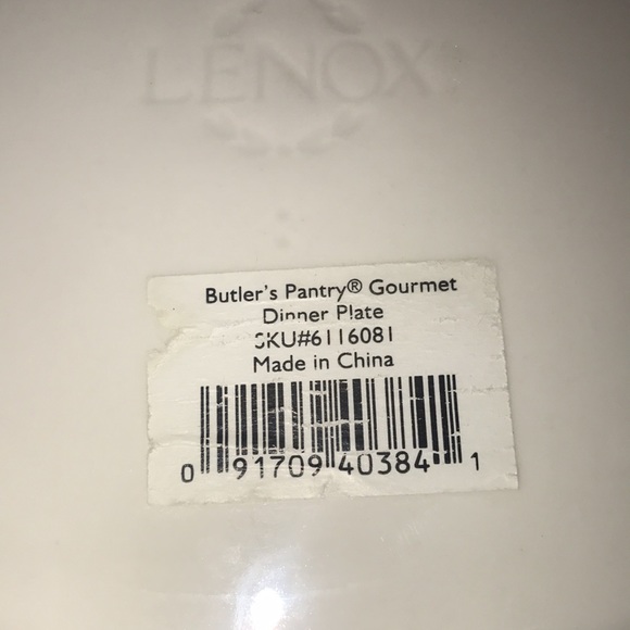 NWT Lenox Butler's Pantry Gourmet Earthenware Dinner Plate - Picture 8 of 8